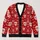Red Heart Winter Motif for Cozy Layering and Holiday Gatherings for Women's Seasonal Style All-over Print Knitted Cardigan - 1