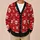 Red Heart Winter Motif for Cozy Layering and Holiday Gatherings for Women's Seasonal Style All-over Print Knitted Cardigan - 6