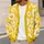 White Daisy Floral Yellow Spring Layering Look For Casual Everyday Weekend Wear All-over Print Knitted Cardigan - 5