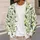 Fresh Green Leaf Vines for Relaxed Everyday Layering and Bohemian Style Women All-over Print Knitted Cardigan - 5