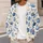 Blue Pumpkin Autumn Style for Harvest Gatherings and Cozy Seasonal Layering Gifts All-over Print Knitted Cardigan - 5