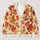 Autumn Maple Leaf Motif in Orange Gold and Red for Cozy Layering and Fall Outings All-over Print Knitted Cardigan - 1