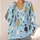 Playful Cat Silhouettes in Blue Tones for Casual Everyday Layering and Weekend Style All-over Print Knitted Cardigan - 4