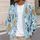 Playful Cat Silhouettes in Blue Tones for Casual Everyday Layering and Weekend Style All-over Print Knitted Cardigan - 5