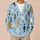 Playful Cat Silhouettes in Blue Tones for Casual Everyday Layering and Weekend Style All-over Print Knitted Cardigan - 6