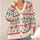 Fair Isle Snowflake Holiday Layers For Women, Cozy Winter Weekend Outfit Styling All-over Print Knitted Cardigan - 4
