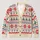 Fair Isle Snowflake Holiday Layers For Women, Cozy Winter Weekend Outfit Styling All-over Print Knitted Cardigan - 1