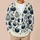 Navy And Mint Pumpkin Motifs For Autumn Halloween Layering And Cozy Everyday Women's Style All-over Print Knitted Cardigan - 6