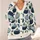 Navy And Mint Pumpkin Motifs For Autumn Halloween Layering And Cozy Everyday Women's Style All-over Print Knitted Cardigan - 4