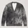 Silver Gray Shaggy Abstract Texture for Cozy Autumn Layering and Everyday Women’s Style All-over Print Knitted Cardigan - 1