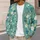 Water Lily Garden Florals for Relaxed Everyday Layering and Botanical Weekend Style All-over Print Knitted Cardigan - 5