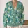 Water Lily Garden Florals for Relaxed Everyday Layering and Botanical Weekend Style All-over Print Knitted Cardigan - 2