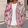 Pink Peony Blossoms for Romantic Everyday Layering and Spring Garden Weekend Style All-over Print Knitted Cardigan - 5
