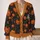 Pumpkin Harvest Friends for Cozy Autumn Outings and Relaxed Seasonal Style Women All-over Print Knitted Cardigan - 2