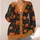 Pumpkin Harvest Friends for Cozy Autumn Outings and Relaxed Seasonal Style Women All-over Print Knitted Cardigan - 4