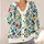 Bright Colorful Floral Leaf Motif for Spring Layering and Everyday Style for Women All-over Print Knitted Cardigan - 4