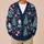 Santa Claus Christmas Trees and Gifts for Festive Holiday Layering for Women at Home All-over Print Knitted Cardigan - 6