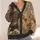 Highland Cow Floral Meadow Charm for Weekend Outings and Countryside Living Lovers All-over Print Knitted Cardigan - 4