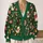 Festive Cat And Christmas Tree Holiday Cheer For Cozy Winter Parties And Gift Giving All-over Print Knitted Cardigan - 2