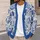 Blue Dog And Hot Air Balloon Garden Scene For Everyday Layering Women's Style All-over Print Knitted Cardigan - 5