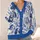 Blue Dog And Hot Air Balloon Garden Scene For Everyday Layering Women's Style All-over Print Knitted Cardigan - 4