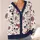 Pink Bow Skull Spiderweb Halloween Style for Cute Playful Everyday Autumn Layering Women All-over Print Knitted Cardigan - 4