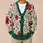 Red Poinsettia Holly Berry Florals For Festive Layering And Everyday Women's Style All-over Print Knitted Cardigan - 6