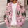 French Bulldog Bow Faces for Everyday Layering and Casual Spring Style for Women All-over Print Knitted Cardigan - 5