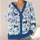 Blue Dachshund Checks For Cozy Autumn Walks And Everyday Casual Style For Dog Lovers All-over Print Knitted Cardigan - 4