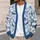 Blue Dachshund Checks For Cozy Autumn Walks And Everyday Casual Style For Dog Lovers All-over Print Knitted Cardigan - 5