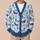 Blue Dachshund Checks For Cozy Autumn Walks And Everyday Casual Style For Dog Lovers All-over Print Knitted Cardigan - 6
