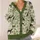 Green And Black Dog Lover Style For Casual Spring Layering And Everyday Outdoor Wear All-over Print Knitted Cardigan - 4