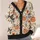 Autumn Pumpkin Floral Bows for Cozy Halloween Layering Women, Fall Party and Gifting All-over Print Knitted Cardigan - 4