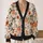 Autumn Pumpkin Floral Bows for Cozy Halloween Layering Women, Fall Party and Gifting All-over Print Knitted Cardigan - 2