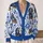 Blue Dachshund Hot Air Balloon Flowers for Cozy Dog Lover Gifts, Casual Days And Outings All-over Print Knitted Cardigan - 2