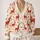 Red Reindeer and Starburst Holiday Motif for Cozy Winter Layering, Women's Festive Style All-over Print Knitted Cardigan - 2