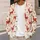 Red Reindeer and Starburst Holiday Motif for Cozy Winter Layering, Women's Festive Style All-over Print Knitted Cardigan - 5