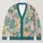 Teal Floral Patchwork Blooms For Spring Layering And Everyday Garden Style Women All-over Print Knitted Cardigan - 1