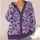 Lavender Berry Floral Botanicals for Cozy Fall Layering and Everyday Women’s Style All-over Print Knitted Cardigan - 4