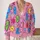 Colorful Cartoon Bacteria Motifs For Playful Casual Layering And Cozy Weekend Outings All-over Print Knitted Cardigan - 2