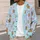 Light Blue Gingerbread Men and Candy Canes for Cozy Christmas Gatherings and Holiday Cheer All-over Print Knitted Cardigan - 5