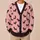 Dachshund Hearts for Casual Spring Layering, Women's Everyday Dog Lover Style Gift All-over Print Knitted Cardigan - 6