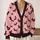 Dachshund Hearts for Casual Spring Layering, Women's Everyday Dog Lover Style Gift All-over Print Knitted Cardigan - 2