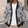 Monochrome Ink Splatter Watercolor Washes For Casual Fall Layering And Everyday Style All-over Print Knitted Cardigan - 5
