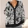 Monochrome Ink Splatter Watercolor Washes For Casual Fall Layering And Everyday Style All-over Print Knitted Cardigan - 4
