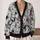 Monochrome Ink Splatter Watercolor Washes For Casual Fall Layering And Everyday Style All-over Print Knitted Cardigan - 2