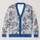 Blue White Scenic Balloon Tropical Landscape Style for Travel and Everyday Wear Gift All-over Print Knitted Cardigan - 1