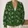 Whimsical Green Lab Monsters for Cozy Fall Outings, Cute Science-Lover Everyday Style All-over Print Knitted Cardigan - 2