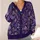 Purple Botanical Ornaments for Cozy Autumn Layering and Holiday Gatherings for Women All-over Print Knitted Cardigan - 4