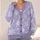 Lavender Snowflake Motif for Cozy Winter Layering and Festive Gatherings for Her All-over Print Knitted Cardigan - 4